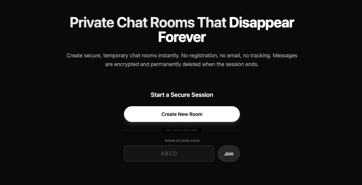 Disposable Chat Rooms | Encrypted, No-Log Temporary Messaging